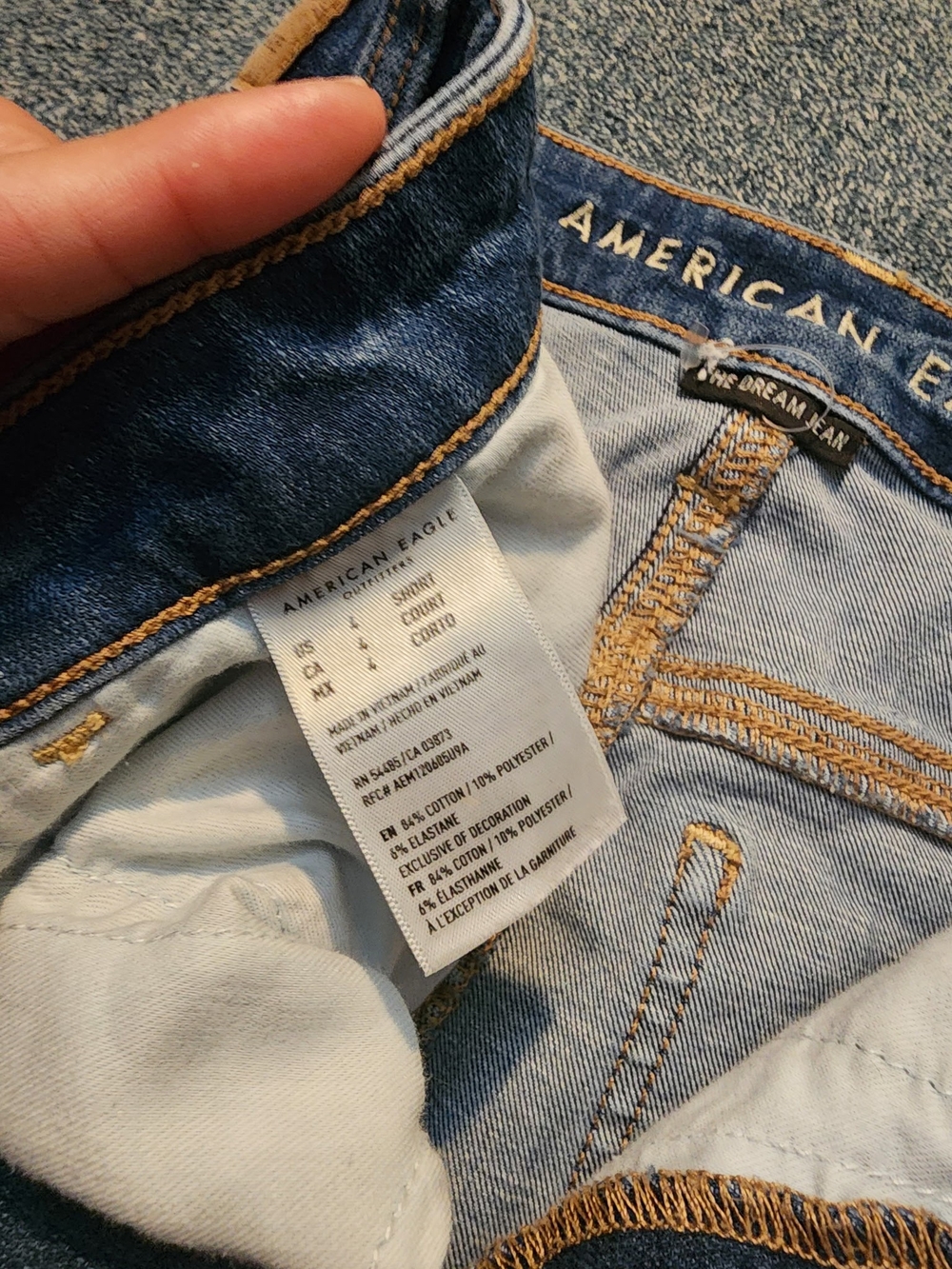 American Eagle Outfitters Women's Light Blue Denim Jeans